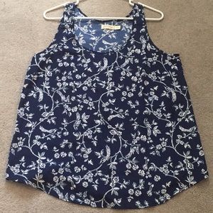 Faded Glory navy blue tank top, size L (12-14)